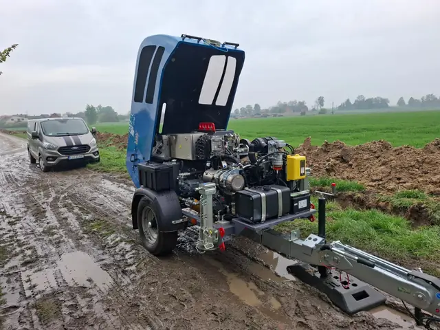Wciągarka kablowa OMAC w terenie